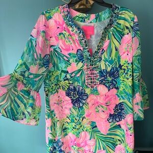 NWT size L Lilly Pulitzer Eleanora silk dress